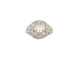 a diamond and white gold ring