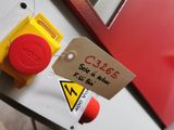 a yellow and red stop sign and a red and white sign and a red and white sign and a red and white sign and a yellow and white sign