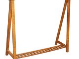 an image of a wooden rack with a shelf on it