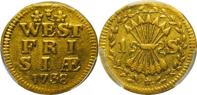 une pièce d'or sur laquelle est inscrit le mot « west »