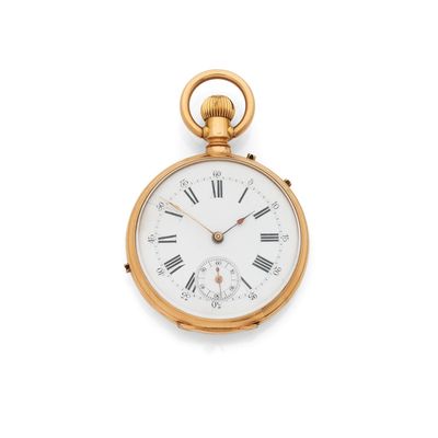 une montre de poche ancienne en or avec des chiffres romains et des chiffres romains