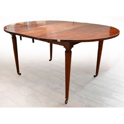 une photo d'une table à manger dont le plateau a la forme d'une feuille