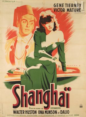 an old movie poster of a man and a woman sitting on a bench