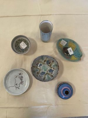 a table that has a lot of plates and cups on it