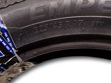 a tire tire with a chain attached to it