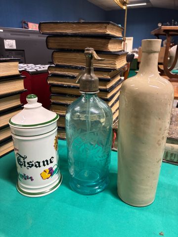 Bouteille en grès, pot la pharmacie en porcelaine moderne « tisan...