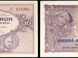 deux billets de banque différents, sur lesquels figure l'effigie d'un homme d'un côté et celle d'une femme de l'autre