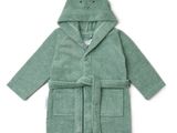 peignoir à capuche avec oreilles de lapin, vert