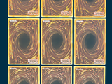 six squares of yellow and black squares with a black background