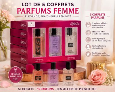 lot de 5 coffrets de parfums pour femme