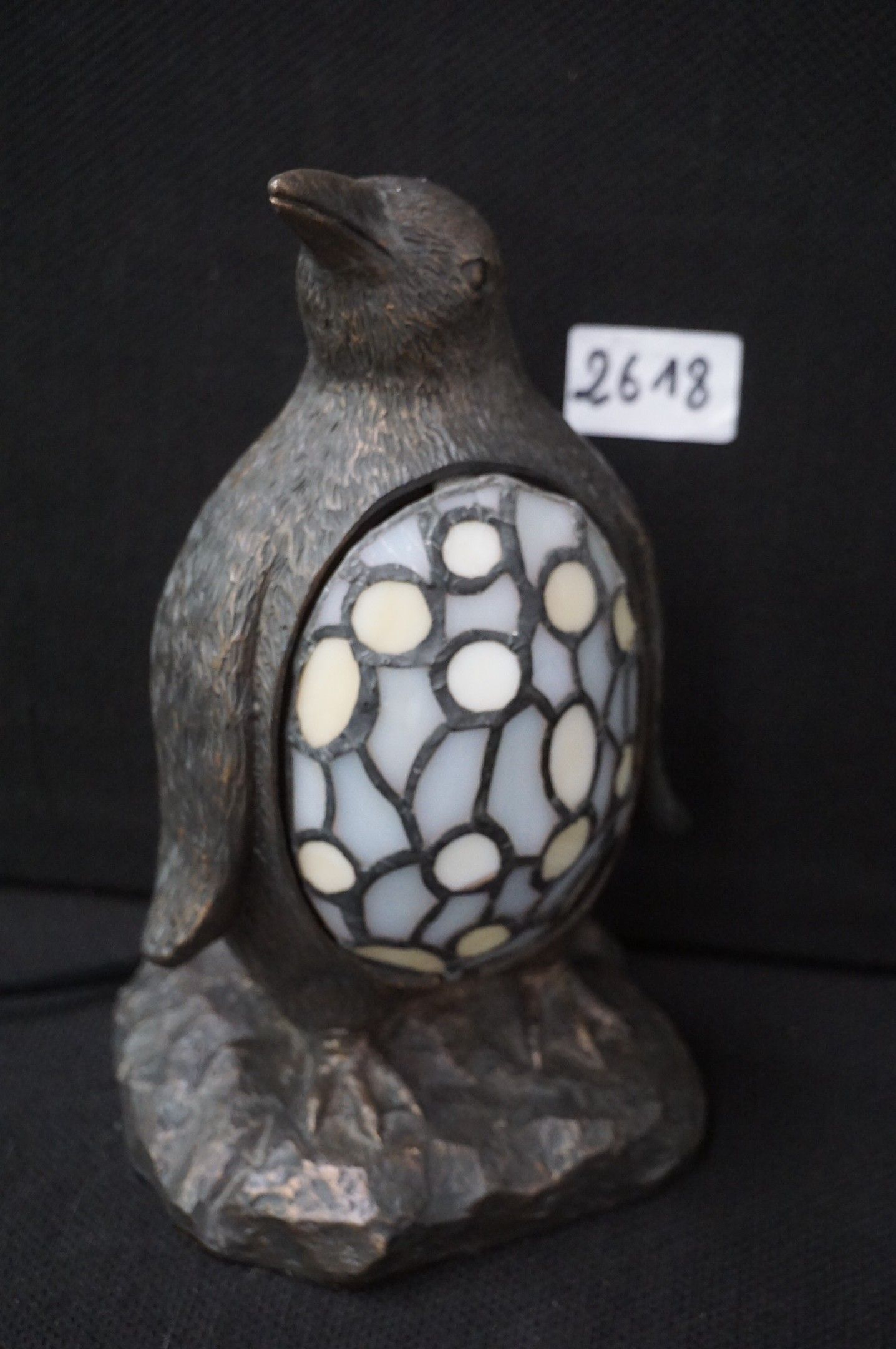 lampe décorative en forme de pingouin - style Tiffany - H : …