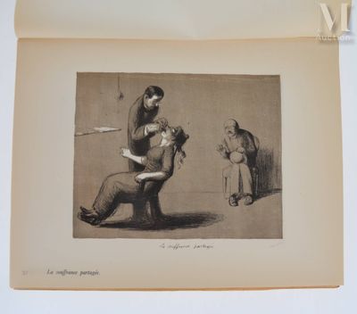 un dessin représentant un homme assis sur une chaise et une femme debout à côté de lui