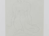 an image of a drawing of a man sitting on the ground