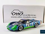 an image of a blue and green model of a racing car
