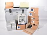 many boxes that are stacked on top of each other