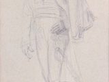 un vieux dessin représentant un homme coiffé d'un turban et muni d'une canne