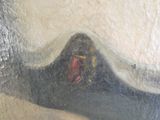 a picture of a painting of a man with a hat on