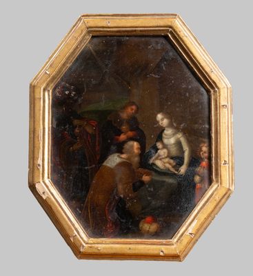 an image of a painting of a woman holding a baby
