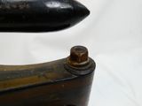 a close up of a sewing machine on a white background