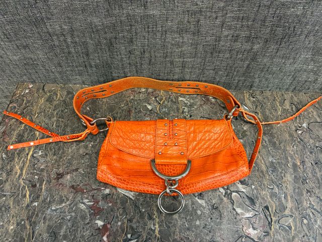 TEXIER – Sac en cuir orange modèle AMAZONE. État neuf 