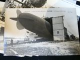 several black and white photos of an old photo of a blimber