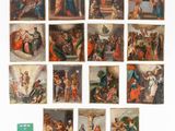 an image of a collection of religious paintings on display in a museum