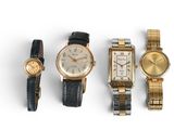 three different types of ladies ' s watches are displayed on a white surface