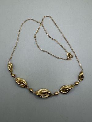 Collier en or jaune 750 millièmes mailles ovales et ovales e… - Photo 1