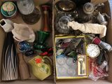 a box full of assorted items sitting on a table
