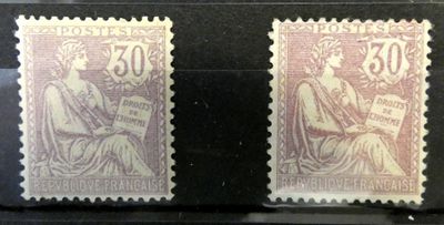 deux timbres sur lesquels figurent un homme et une femme