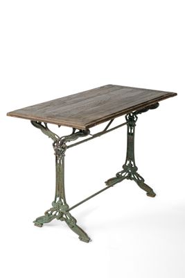 an image of a table with a wooden top on a white background