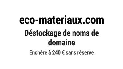 Nom de domaine eco-materiaux.com.