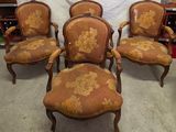 four chairs with floral upholstered upholstered upholstered upholstered upholstered upholstered upholstered upholstered