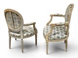 pair of louis xvi style armchairs