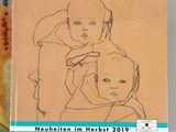a drawing of a woman holding a baby on a book