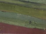a close up of a piece of wood with paint on it