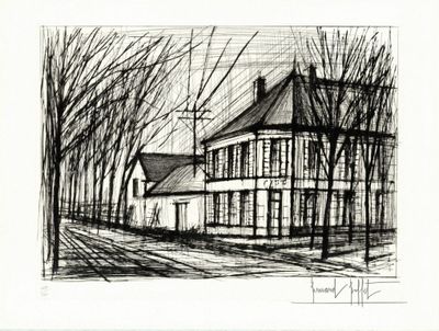 Bernard Buffet (1928-1999) - Bonville, la Route de Paris, 19…