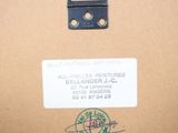 a close up of a box with a label on it