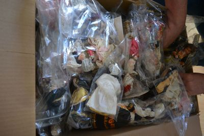 a box full of assorted items that are in the box