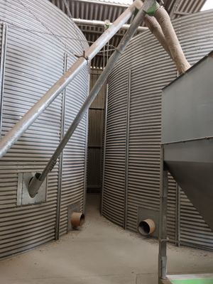 a picture of a large metal tank in a building