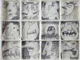 une image représentant un dessin montrant plusieurs visages dans une fenêtre