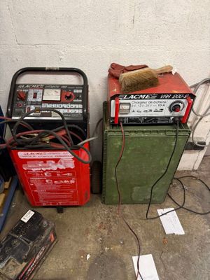 many different types of welding equipment on the floor