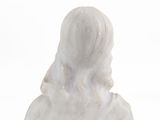 marble bust of a woman with long hair on a marble base