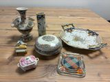 a table with a lot of different items on it