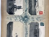 an old photo of a group of postcards with a picture of a lighthouse