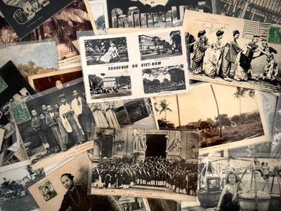 plusieurs vieilles photos en noir et blanc représentant des hommes et des femmes en uniforme militaire