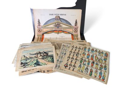 an image of a collection of old postcards with a picture of a man riding a horse