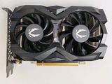 a close up of a video card with two fans on it