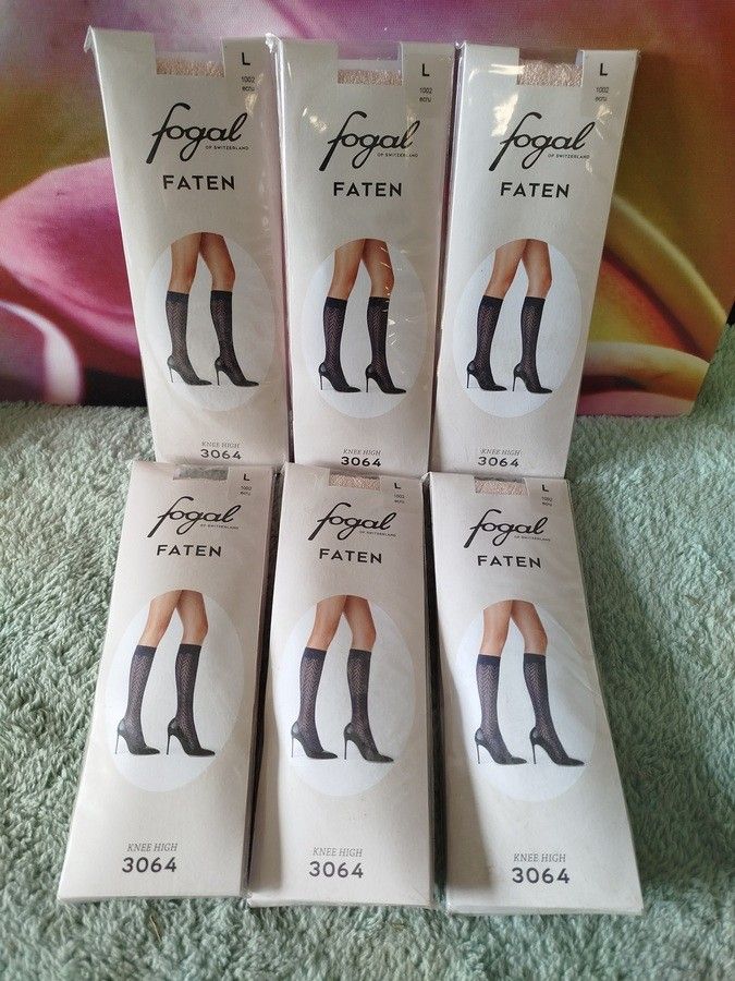 lot de 38 mi bas de marque FOGAL (produit de très haute qualité) - Modèle : FATEN - taille L - colori : écru - ajouré...