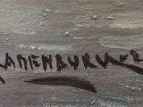 an oil painting of a dolphin in the ocean with a message written on it